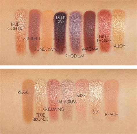 natasha denona bronze palette swatches.